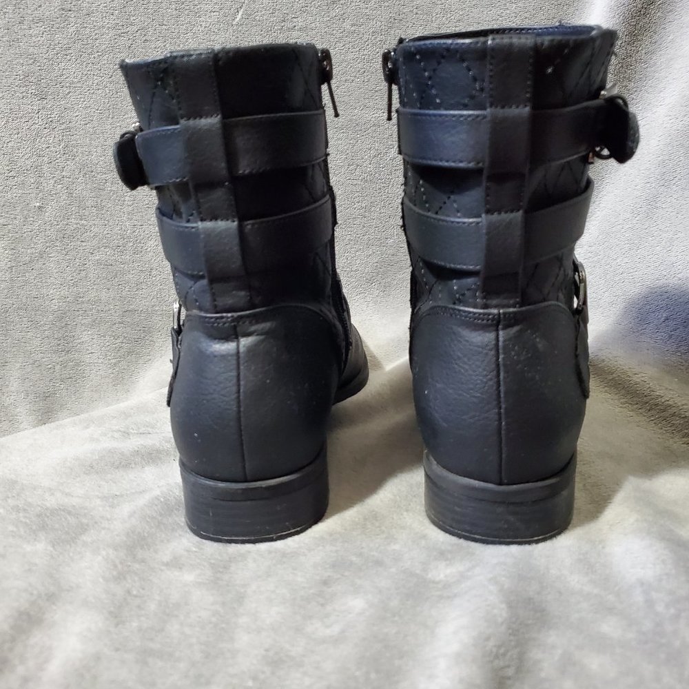 Guess Buckles and Straps Ankle Boots Black Size 9M - Picture 9 of 16